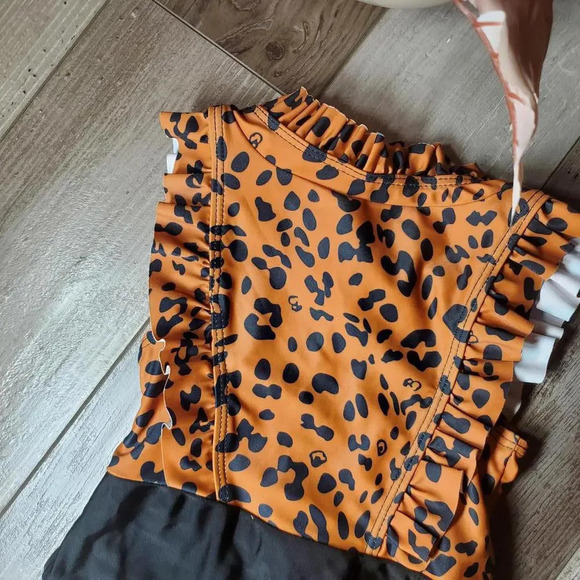 SHEIN Baby Girl Animal Print One Piece Ruffle Swimsuit Size 80 NWOT - Picture 9 of 9